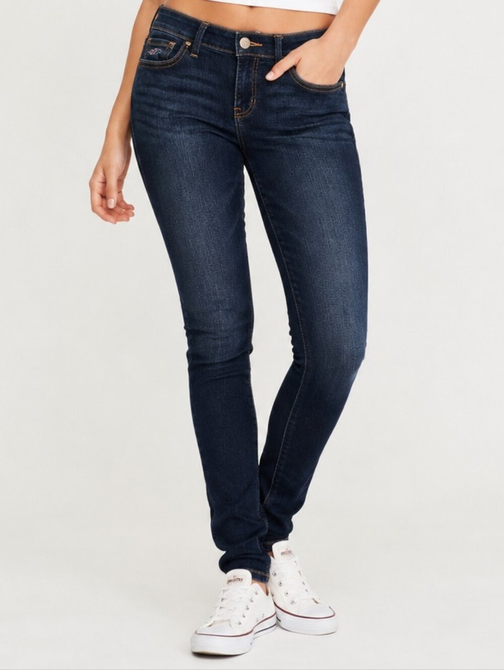 👖 Hollister 5L Dark Wash Skinny Jeans — W27 L33